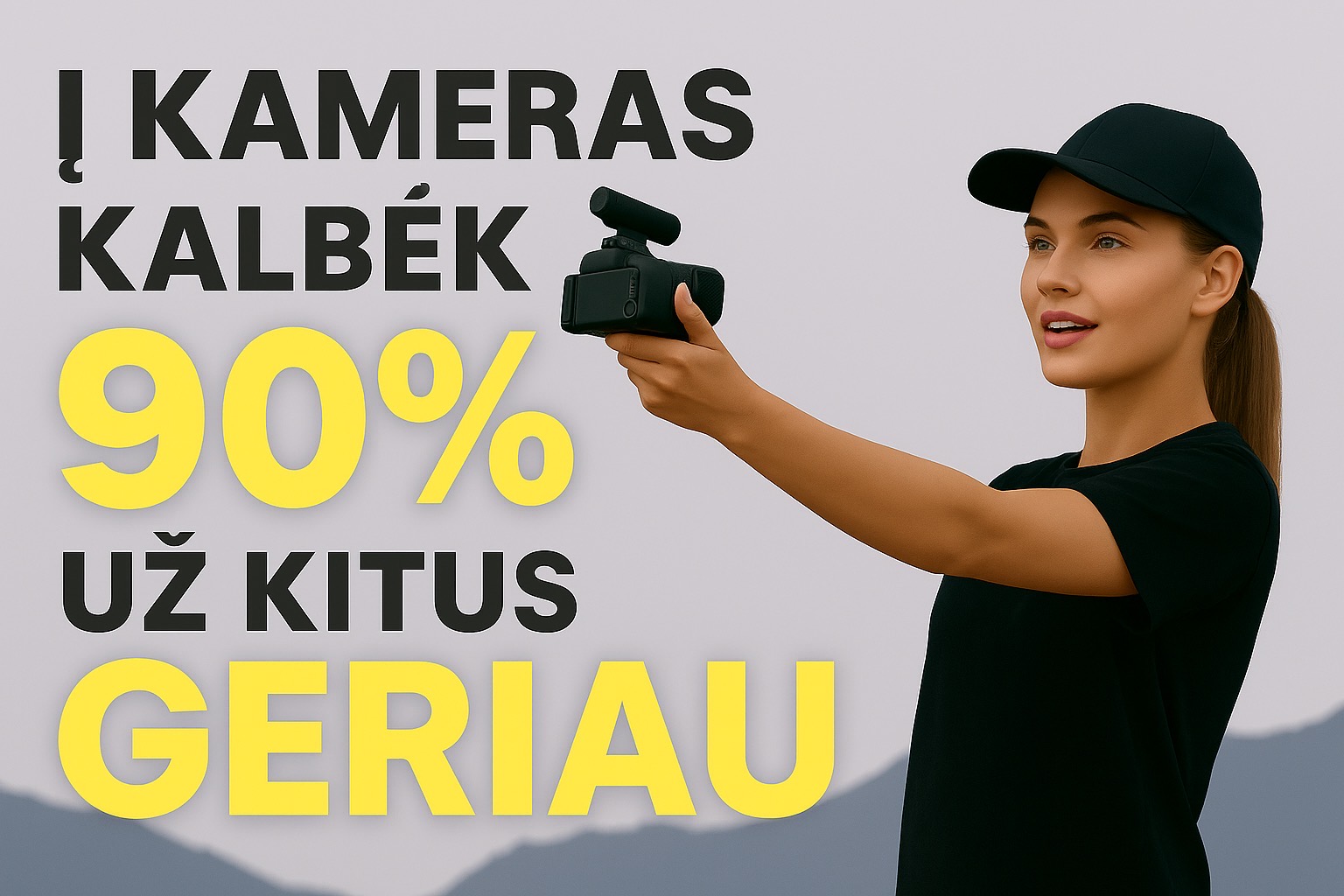 Kalbėk į kameras geriau, nei 90% žmonių