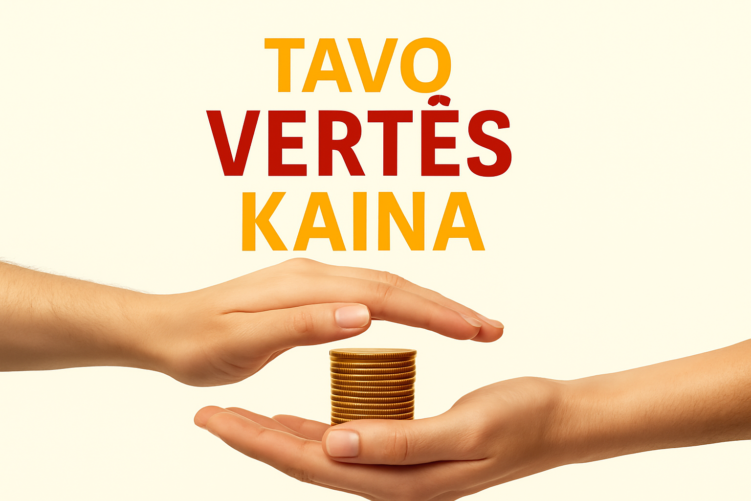 Tavo vertės kaina
